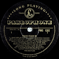 34. BEATLES-PLEASE PLEASE ME(MONO)-1963-ПЕРВЫЙ ПРЕСС UK-GOLD PARLOPHONE-EX+/NMINT